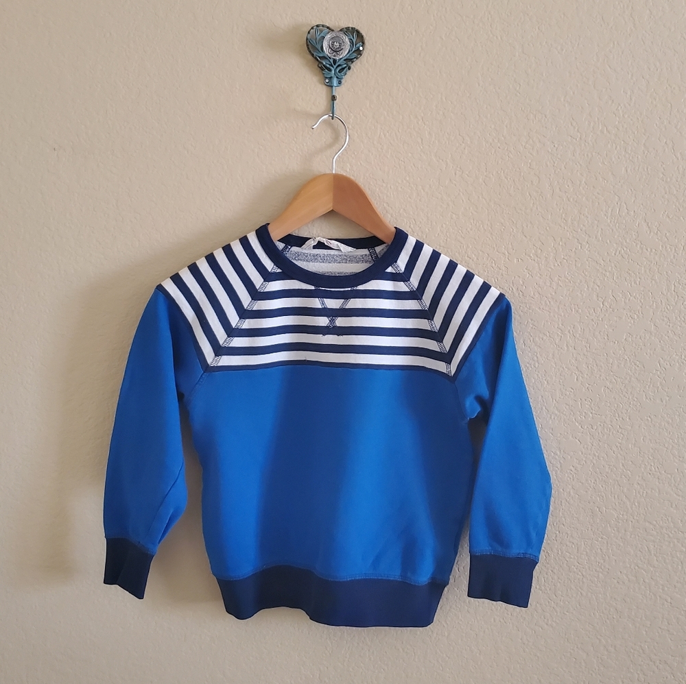 H&M blue striped sweatshirt sz 8-10